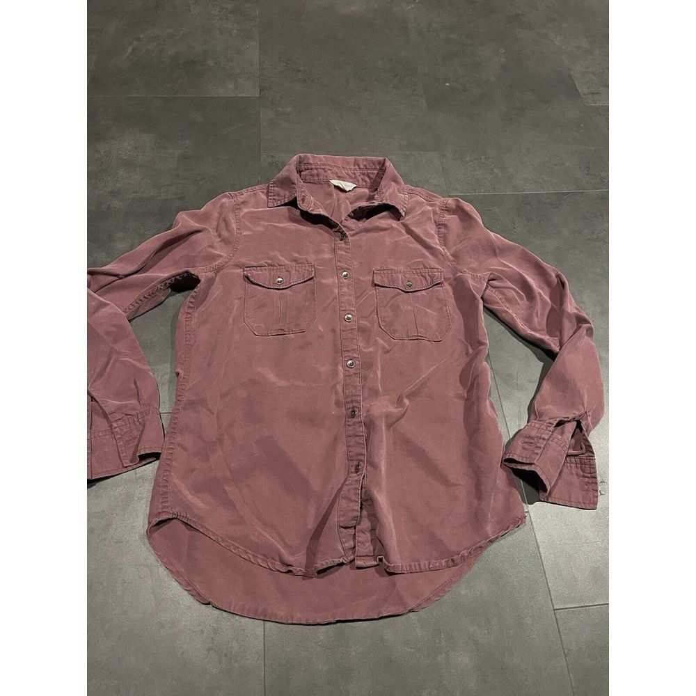 Aeropostale‎ 87 Womens Pink Fitted Size XS 100% Cotton Button-Up Shirt D-215